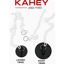 Kahey Zincirli Lavabo Küvet Tıpası 2 Adet Siyah Renkli Dayanıklı Kullanım Için