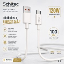 Schitec 6A 120W Usb-A To Type-C Hızlı Şarj ve Data Kablosu 1m Beyaz SK002