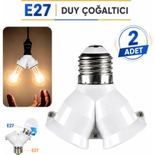Anktek E27 Çoğaltıcı 2'li Ampul Duy (Tek Duydan 2 Lamba Yansın) ( 2 Adet )