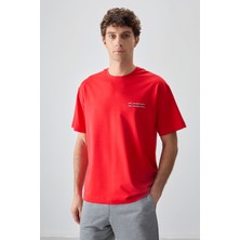 Air Jones Fiesta Pamuklu Kalın Yumuşak Dokulu Oversize Fit Baskılı Erkek T-Shirt - 88375