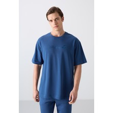 Tommy Life Parlament Pamuklu Kalın Yumuşak Dokulu Oversize Fit Baskılı Erkek T-Shirt - 88330