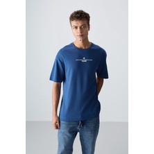 Tommy Life Parlament Pamuklu Kalın Yumuşak Dokulu Oversize Fit Baskılı Erkek T-Shirt - 88321