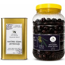 Bahçe Piladar Ekonomik Paket 2 – Olgun Hasat Natürel Sızma Zeytinyağı 2 Lt Teneke  + Yuvarlama Siyah Zeytin 2 kg