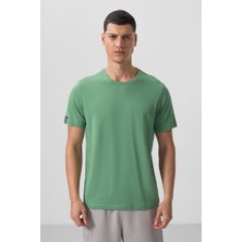 Tommy Life Pastel Yeşil Erkek Basic Kısa Kol Standart Kalıp O Yaka T-shirt - 87911