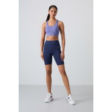 Tommy Life İndigo Esnek Standart Fit Performans Kadın Biker Tayt - 91013