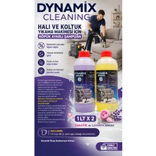 Dynamix Wash Halı ve Koltuk Yıkama Makinesi Şampuanı 2'li Set Şakayık & Lavanta 1 LT X 2