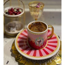 Karmensoft 6'lı Pink Bird Soho Kahve Fincanı