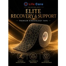 Life Care Desenli Kinesio Pro Serisi 5cm x 5m Altın Petek Desenli