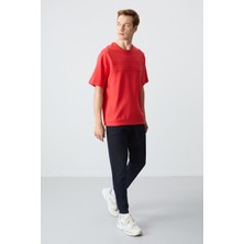 Air Jones Fiesta Lacivert Pamuklu Kalın Yumuşak Dokulu Oversize Fit Basic Erkek Eşofman Takım - 85261