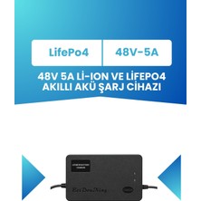 Electroll 48V Lifepo Batarya Için 58.4V 5A Uzun Ömürlü Akıllı Şarj Aleti