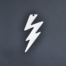 Alooya Şimşek - The Flash Gümüş Kaplama Kolye Ucu