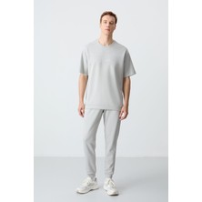 Air Jones Taş Pamuklu Kalın Yumuşak Dokulu Oversize  Fit Basic Erkek Eşofman Takım - 85261