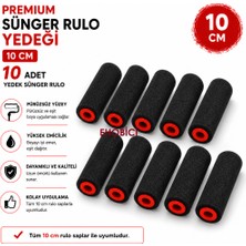 Ehobici Premium Sünger Rulo Yedeği 10CM 10'lu Yedek Sünger
