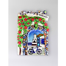 Mundy Güzelköy Polyester Kabartmalı Magnet 5,5 x 7 cm Dekoratif Hediyelik Buzdolabı Süsü (KOD:1542)
