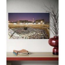 Baskı Perisi Mekke Mescid-I Haram - Kâbe Cam Tablo (445)