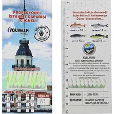 Captain Istavrit Çaparisi Uv-Glow Simli 10 Iğneli Kolay Açılan Çapari 025MM Beden x 015MM Köstek