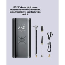 AKM 12V Uyumlu Çok Işlevli Akıllı Araç Lastik Pompası Yeni Nesil