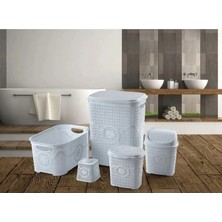 Ulu Pazarlama Çeyiz Seti Rattan 5 Parça Örgülü Çeyiz Seti