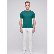 Plus Scorpion Erkek Bisiklet Yaka Kısa Kollu Triko Tişört – Slim Fit Modern Kesim Yazlık T-Shirt