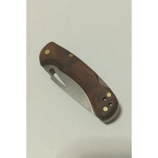 Depo Trend Depotrend Terra 4034 Çelik Ahşap Kabzalı Sırttan Kilitli Çakı (15 Cm)