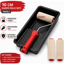 Ehobici 4 Parça Lüks Kadife Rulo Moher Boyacı Seti