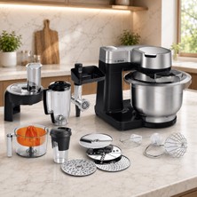 Bosch 900 W Standlı Mikser, 3,8 L Çelik Hazne, 10 Parça, 7 Kademe - Kıyma Aparatı + Blender + Dilimleme/rendeleme + Narenciye Sıkacağı + Çırpıcı + Hamur Kancası
