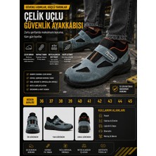 MGZ Iş Güvenliği Ayakkabısı Çelik Burun Süet Gri
