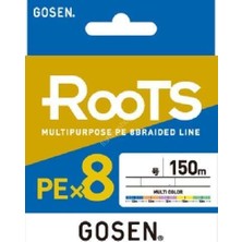 Gosen X8 Roots Pe 8 Örgü Spin Ip Misina 150MT Multi Color