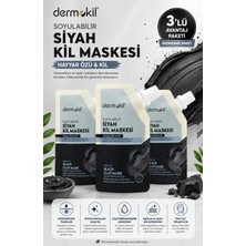 Dermokil Siyah Nokta Karşıtı Soyulabilir Siyah Kil Maskesi 3X50 ml