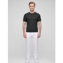 Plus Scorpion Erkek Bisiklet Yaka Kısa Kollu Triko Tişört – Slim Fit Modern Kesim Yazlık T-Shirt
