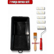 Ehobici 7 Parça Boyacı Seti Saten Rulo Parmak Rulo
