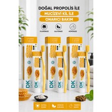 Dermokil Dk Dent Propolis Özlü Florürsüz Diş Macunu 3X75 ml Diş Fırçası Hediyeli