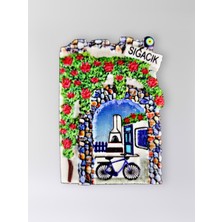 Mundy Sığacık Polyester Kabartmalı Magnet 5,5 x 7 cm Dekoratif Hediyelik Buzdolabı Süsü (KOD:1533)