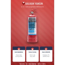 Balkan Ticaret 2 kg Yangın Söndürme Cihazı Kkt Abc Kuru Kimyevi Tozlu Ruhsata Uygun Tse-Hyb Ce Belgeli 4 Yıl Garantili