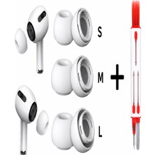 Kılıf Benim Airpods Pro 2.nesil ve Pro Nesil Ile Uyumlu Yedek Kulak Uçları +Temizleyici Kit