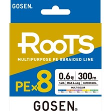 Gosen X8 Roots Pe 8 Örgü Spin Ip Misina 300MT Multi Color