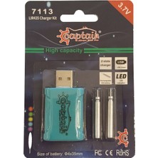 Captain 7113 Fosfor ve Şamandra Pili Için Pil Şarj Kiti USB Li