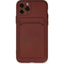 Elif Asya Ceyiz Tekstil Newface Apple iPhone 11 Pro Kılıf Kelvin Kartvizitli Silikon - Bordo