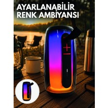 My Best Store Rgb Aydınlatmalı Kablosuz Bluetooth Hoparlör USB Bellek Tf Kart Destekli