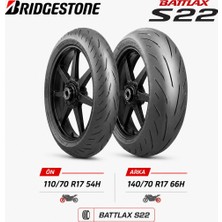 Bridgestone Battlax S22 110/70 R17 54H - 140/70 R17 66H Ön Arka Motosiklet Lastik Takımı