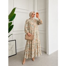 Elvince Butik Modal Kumaş Dökümlü Elbise