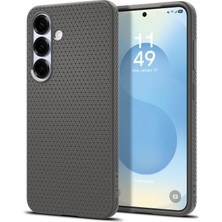 1001 Galaxy S25 ile Uyumlu Kılıf Liquid Air Kaymaz Dokulu Yüzey Gri Kapak - ACS09404 (Spigen Tr Garant