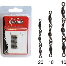 Captain 5105 3 Zincir Fırdöndü 6lı Paket Black Nikel