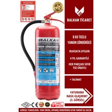 Balkan Ticaret Apartman Yangın Tüpü 6 kg Tozlu Kkt Abc Ruhsata Uygun 4 Yıllık Tse Hyb Ce Belgeli