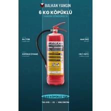 Balkan Ticaret 6 kg Köpüklü Yangın Tüpü A Sınıfı ve B Sınıfı Yangınlar İçin TSE-HYB CE Belgeli