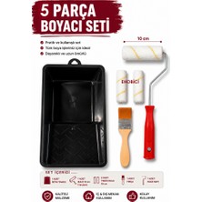 Ehobici 5 Parça Boyacı Seti Saten Rulo Parmak Rulo
