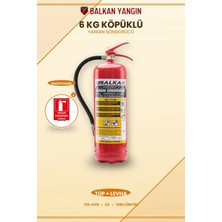 Balkan Ticaret Işyeri Yangın Tüpü 6 kg Köpüklü Foam Ab Levha Tse Hyb Ce Belgeli