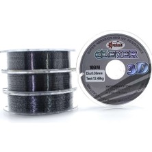 Captain Clever 3D SMOOTH100MT Monofilament Misina Black Kamou