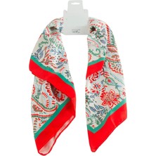 Bijuteri Net Çiçek Zr Saten Fular 50*50 cm