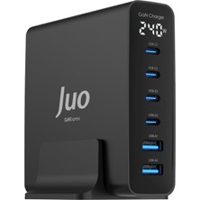 1001 240W Gan Pd 3.1 Masaüstü Hızlı Şarj Cihazı 4 Type-C + 2 Usb-A iPhone & MacBook & Laptop Uyumlu